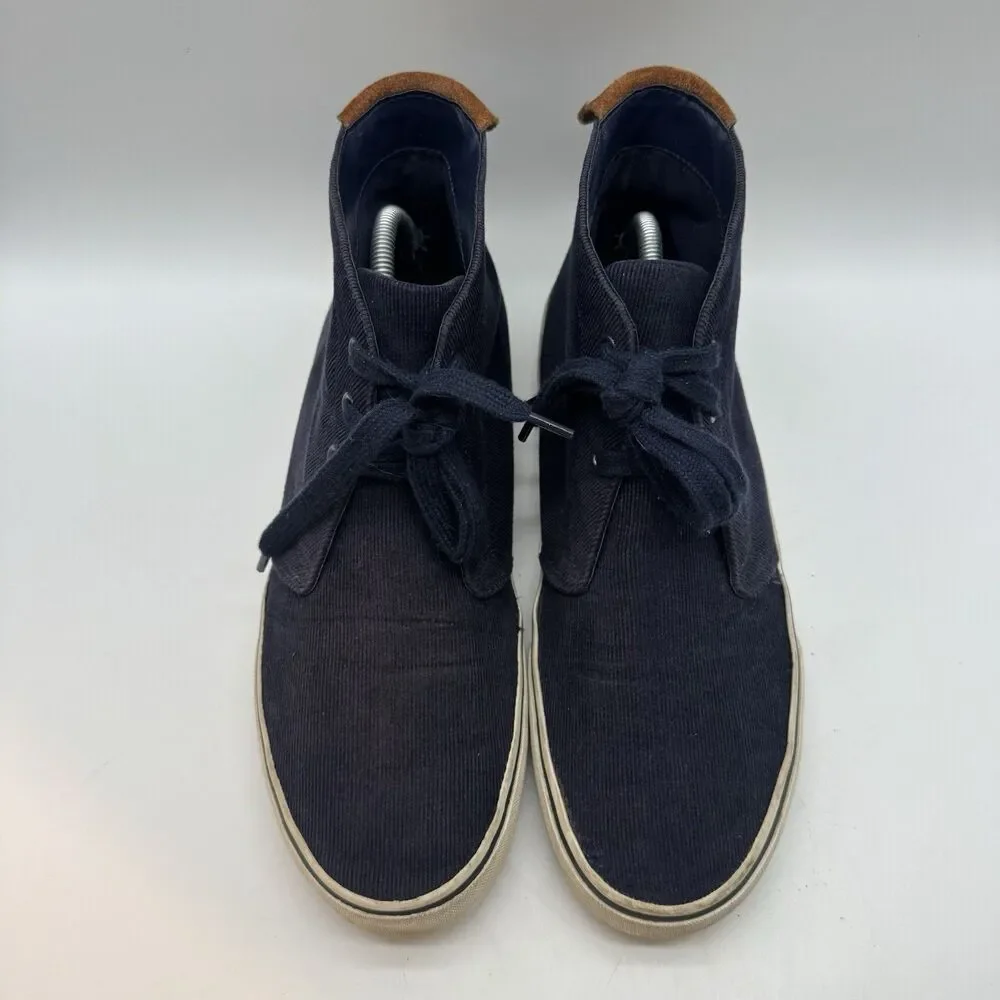 Polo Ralph Lauren Talin Navy Corduroy Chukka Boot Men's 10D Casual Lace Up Shoes